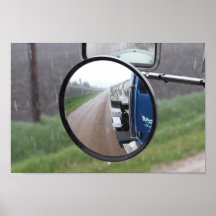 Country Road Rain Poster