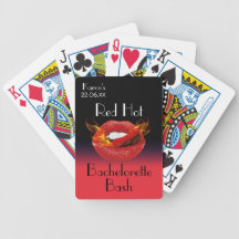 Coup d'un rouge ardent de Bachelorette Jeux De Cartes