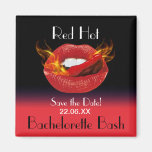 Coup d'un rouge ardent de Bachelorette Magnets Pour Réfrigérateur