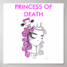 coup-rose-crâne, PRINCESSE OF DEATH Posters