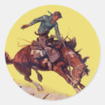 Coup sur le cowboy autocollant