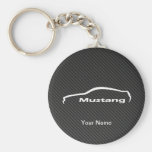 Coupé du GT de mustang avec la fibre de carbone de Porte-clé