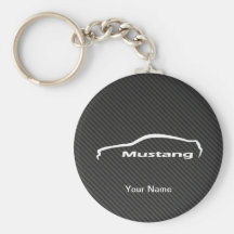 Coupé du GT de mustang avec la fibre de carbone de Porte-clé