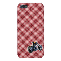Couperet rouge de plaid coque iPhone 5