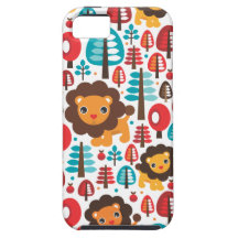 Coupez le rétro cas de l'iphone 5 de lion d'enfant coque Case-Mate iPhone 5
