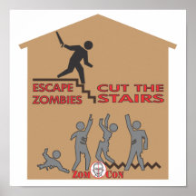 Coupez les escaliers ! affiches