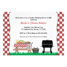 Couples Bridal or Wedding Shower & BBQ invite