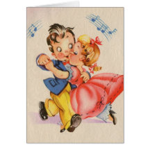 Couples de danse carte de vœux
