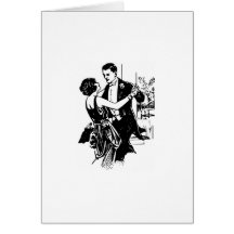 Couples de danse carte de vœux