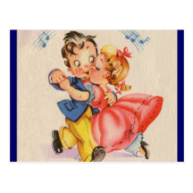 Couples de danse carte postale