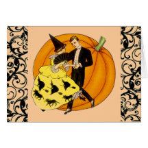 Couples de Halloween de danse Carte