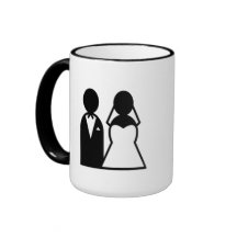 Couples de mariage d'icône tasse