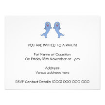 Couples de requin, dansant cartons d'invitation
