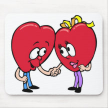 Couples de Valentine de Mousepad-Coeur Tapis De Souris
