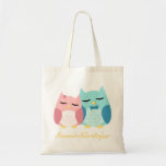 couples mignons de hibou de vecteur de bande dessi sacs