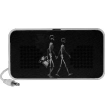 COUPLES SQUELETTIQUES B&W DE DÉPLACEMENT DE VISION HAUT-PARLEUR NOTEBOOK