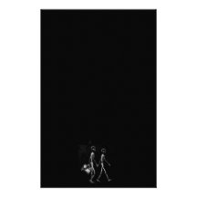 COUPLES SQUELETTIQUES B&W DE DÉPLACEMENT DE VISION MOTIFS POUR PAPIER À LETTRE