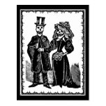 Couples squelettiques - carte postale