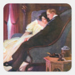 Couples vintages dans le salon autocollants