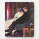 Couples vintages dans le salon tapis de souris