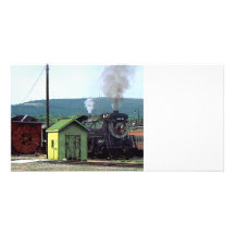 Cour de entrée dans de train de la locomotive à va photocarte customisée