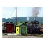 Cour de entrée dans de train de la locomotive à va carte postale