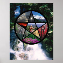 Courant d'affiche de pentagramme petit