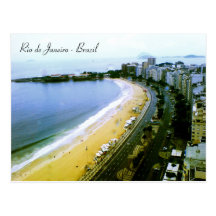 Courbe de Copacabana, Rio de Janeiro, Brésil Carte Postale