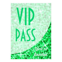 Courbe verte invitation de tape-à-l'oeil "de passa