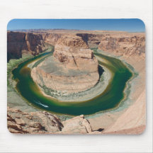 Courbure de chaussure de cheval de canyon grand tapis de souris