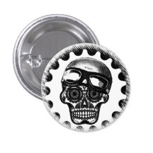 Coureur de café de crâne de sucre de W'nR'n Badges Avec Agrafe