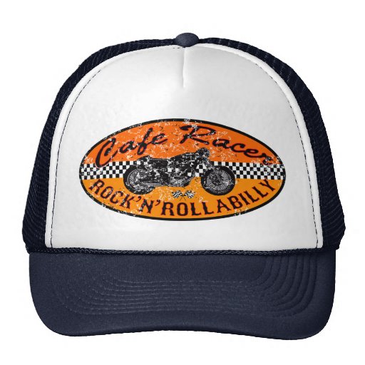 Coureur de café de moto casquettes de camionneur