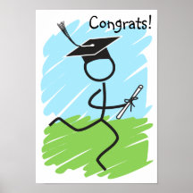 Coureur drôle d'obtention du diplôme - pays croisé posters