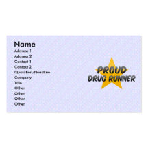 Coureur fier de drogue modèle de carte de visite