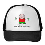 Courez avec des ciseaux casquettes