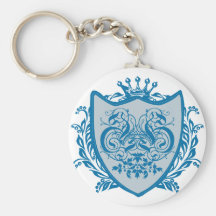 Couronne et bouclier porte-clés