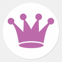couronne rose de princesse autocollants