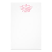 Couronne rose papier à lettre customisable