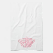 Couronne rose serviettes éponge