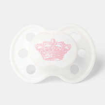 Couronne rose tétine pour bébé