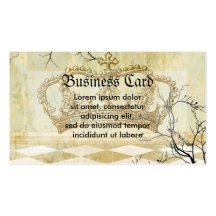 Couronne royale avec des branches cartes de visite personnelles