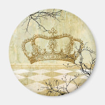 Couronne royale avec des branches magnets pour réfrigérateur