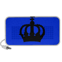 Couronne sur le bleu haut-parleurs iPod