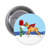 Courrier de Noël de boxeur Pin's Avec Agrafe