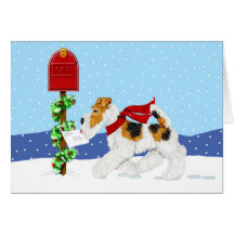 Courrier de Noël de Fox de fil Carte De Vœux