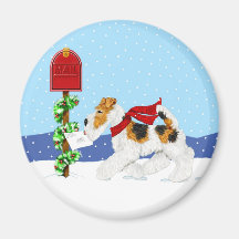 Courrier de Noël de Fox de fil Magnets Pour Réfrigérateur