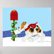 Courrier de Noël de Fox de fil Poster