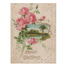 Courrier historique vintage de Valentine de saluta Carte Postale
