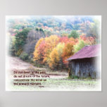 Courrier inspiré de citation de feuillage d'automn poster