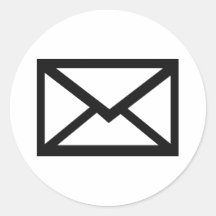 Courrier - lettre autocollants ronds